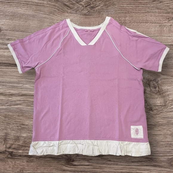 #71 NWOT Free People Baseline Solid Tee in Vanilla Fig - Picture 6 of 9